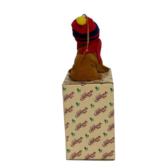 Schmid Christmas Eve Walrus Ornament With Hat & Scarf 1985 Made In Japan - Picture 4 of 7